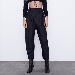 NWT zara slouchy plaid pants